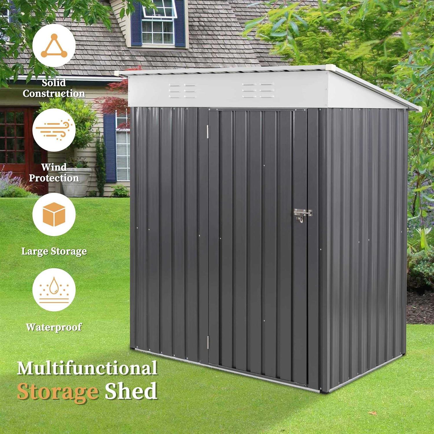 Vongrasig 5x3x6 FT Outdoor Storage Shed