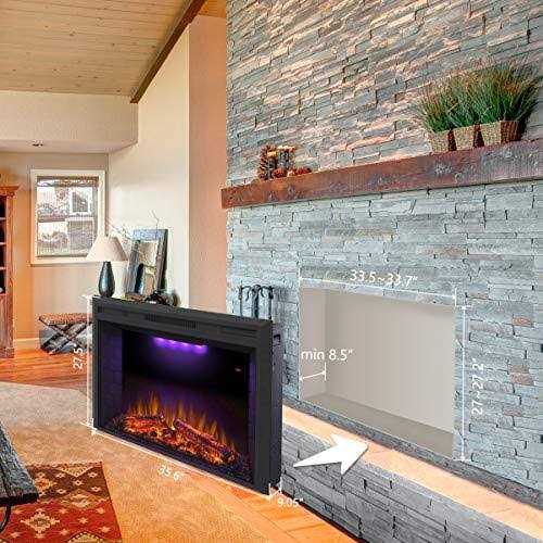 Valuxhome Electric Fireplace 36 Inches Fireplace Insert with Overheating Protection