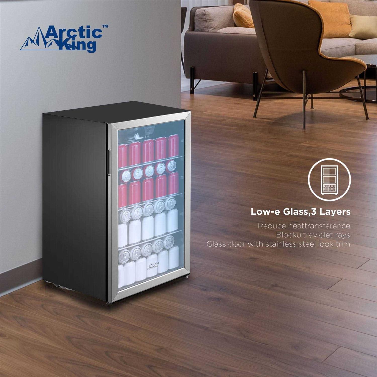 Arctic King 115-Can Beverage Fridge & Cooler ARV115B1AST
