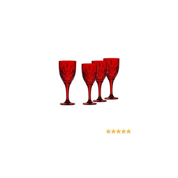 Godinger Dublin Crystal Red Goblet