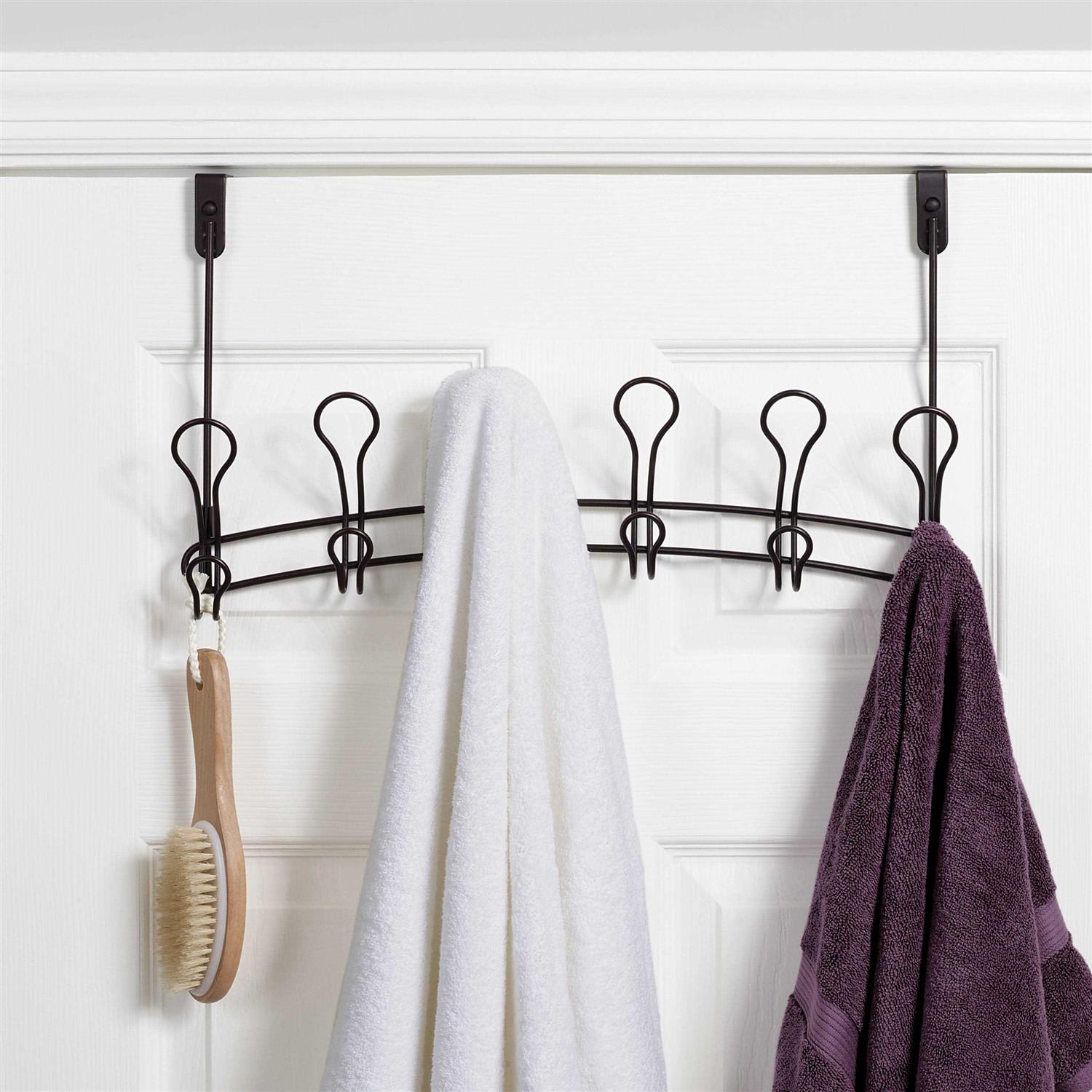 Mainstays Hook Rack with 6 Towel Hooks