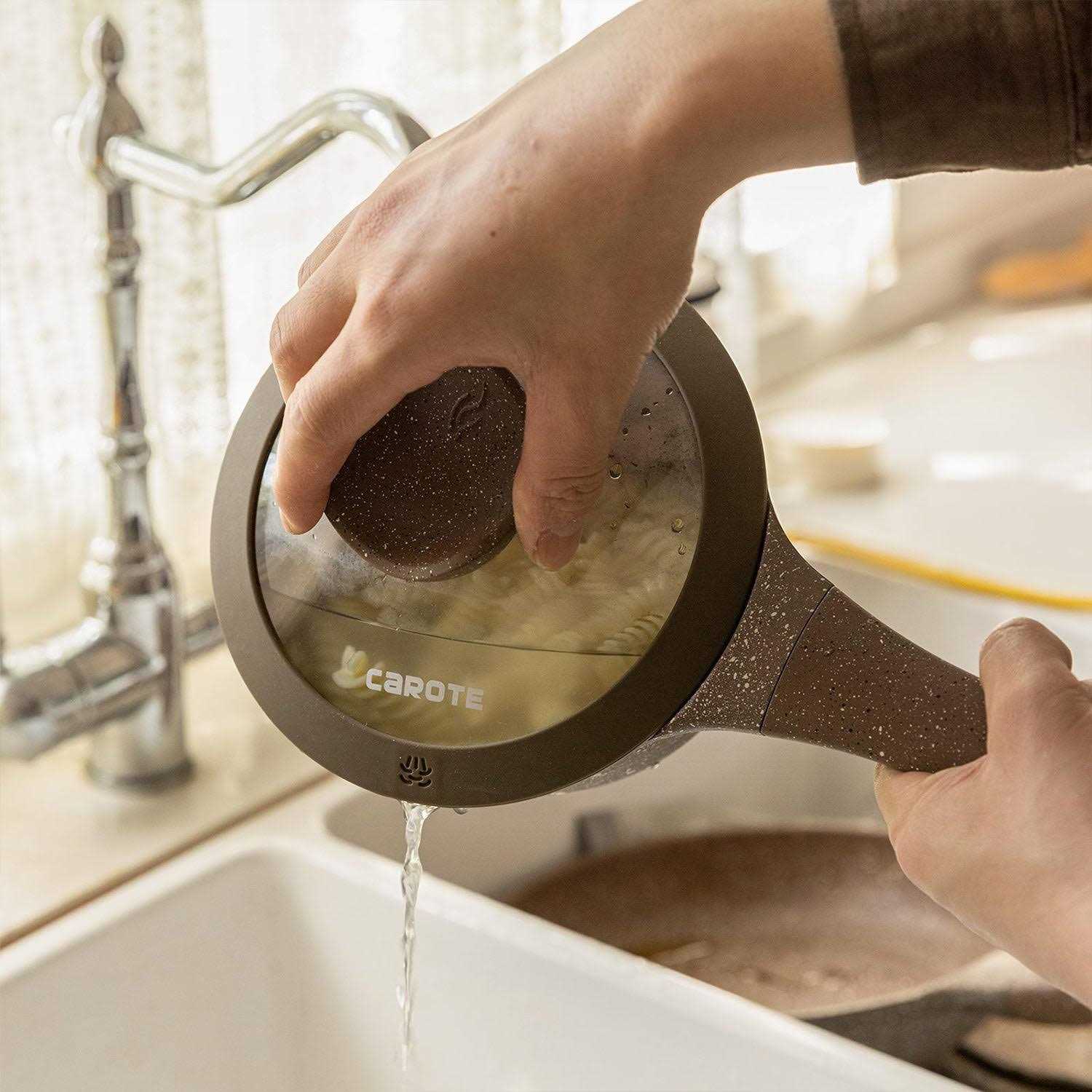 Carote Nonstick Induction Cookware Set 10 Piece, Healthy Non Stick Pots and Pans Set PFOS