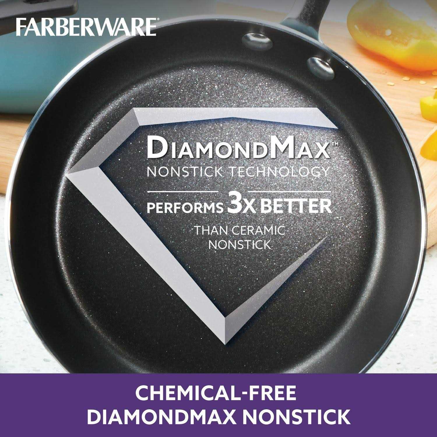 Farberware 20 Pc Easy Clean Aluminum Nonstick Cookware Pots and Pans Set