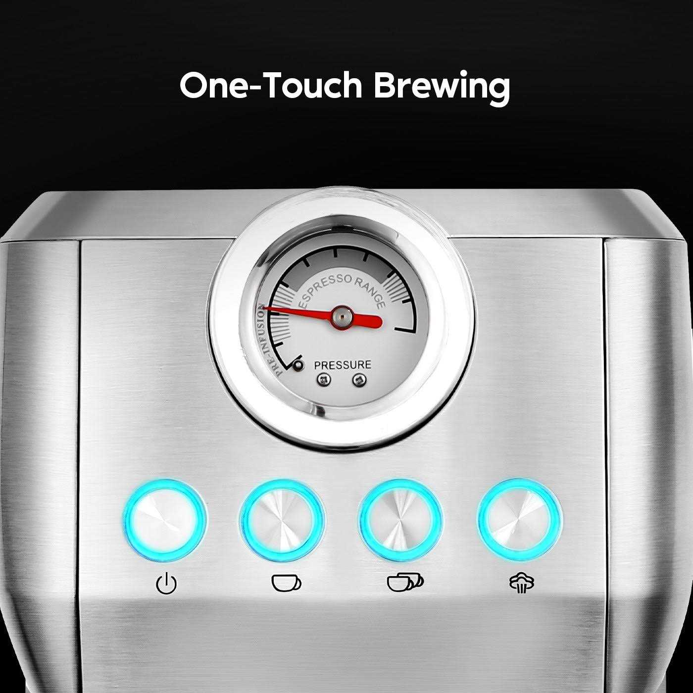 CASABREWS 20-Bar Espresso Coffee Machine with Powerful Steam Wand