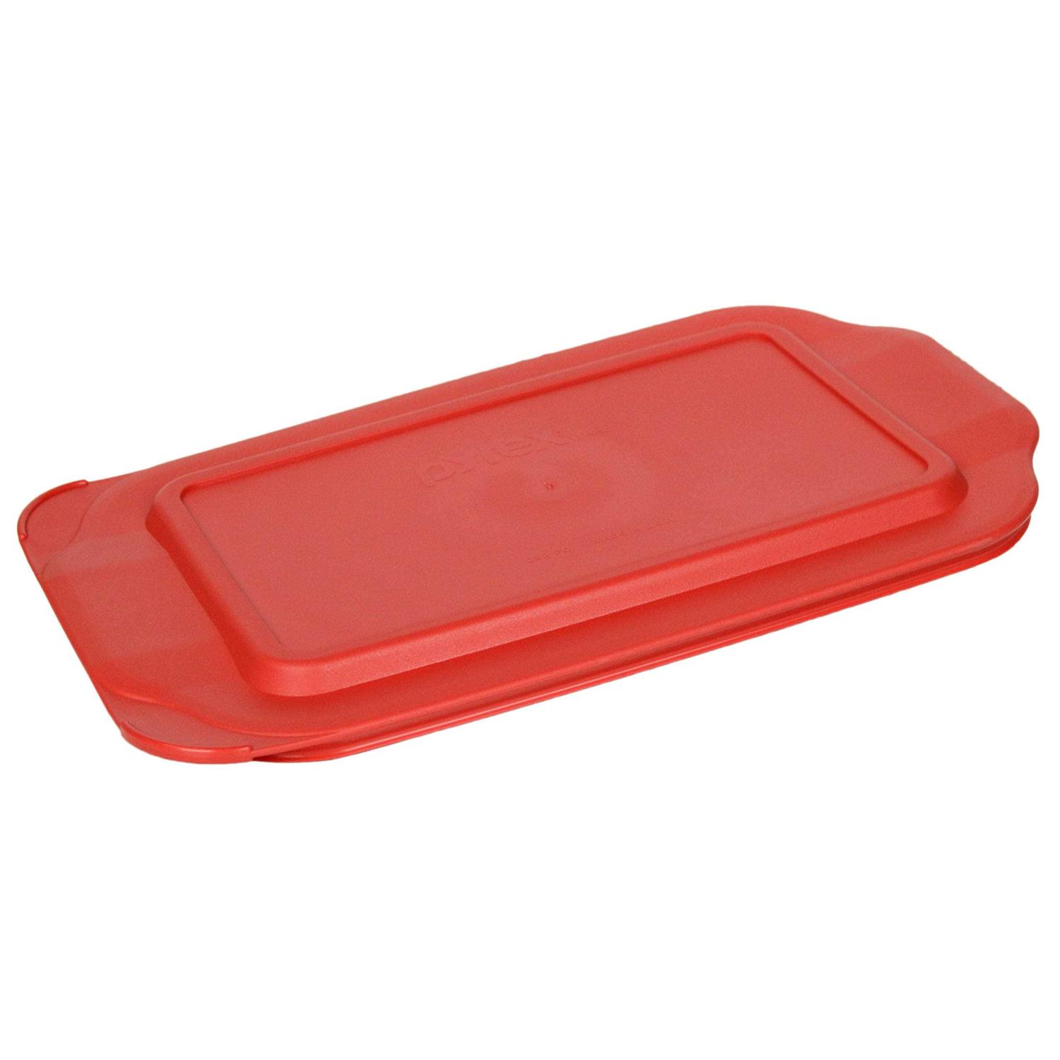 Pyrex 232-pc Red Rectangle Plastic Replacement Lid Cover