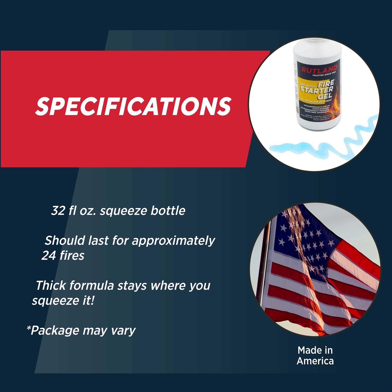 Rutland One Match Gelled Fire Starter