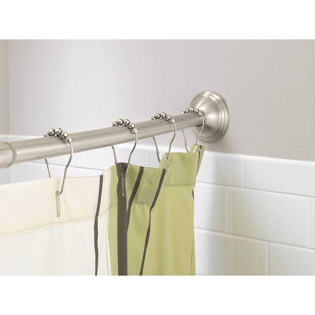 Moen Nickel Adjustable Curved Shower Rod