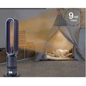 32 inch Space Heater Bladeless Tower Fan Heater & Fan Combo 9H Timer 10 Speeds with Remote Control