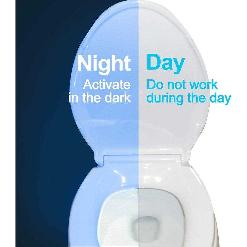 Zezhou Original Toilet Night Light 2 Pack Motion Sensor Activated LED Lamp