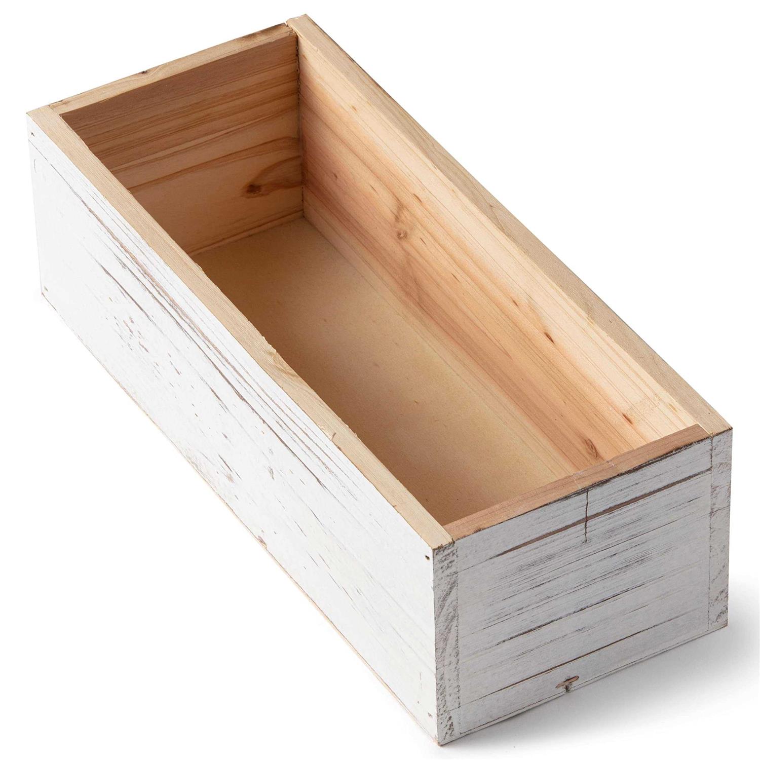 12 Whitewashed Wood Box by Make Market