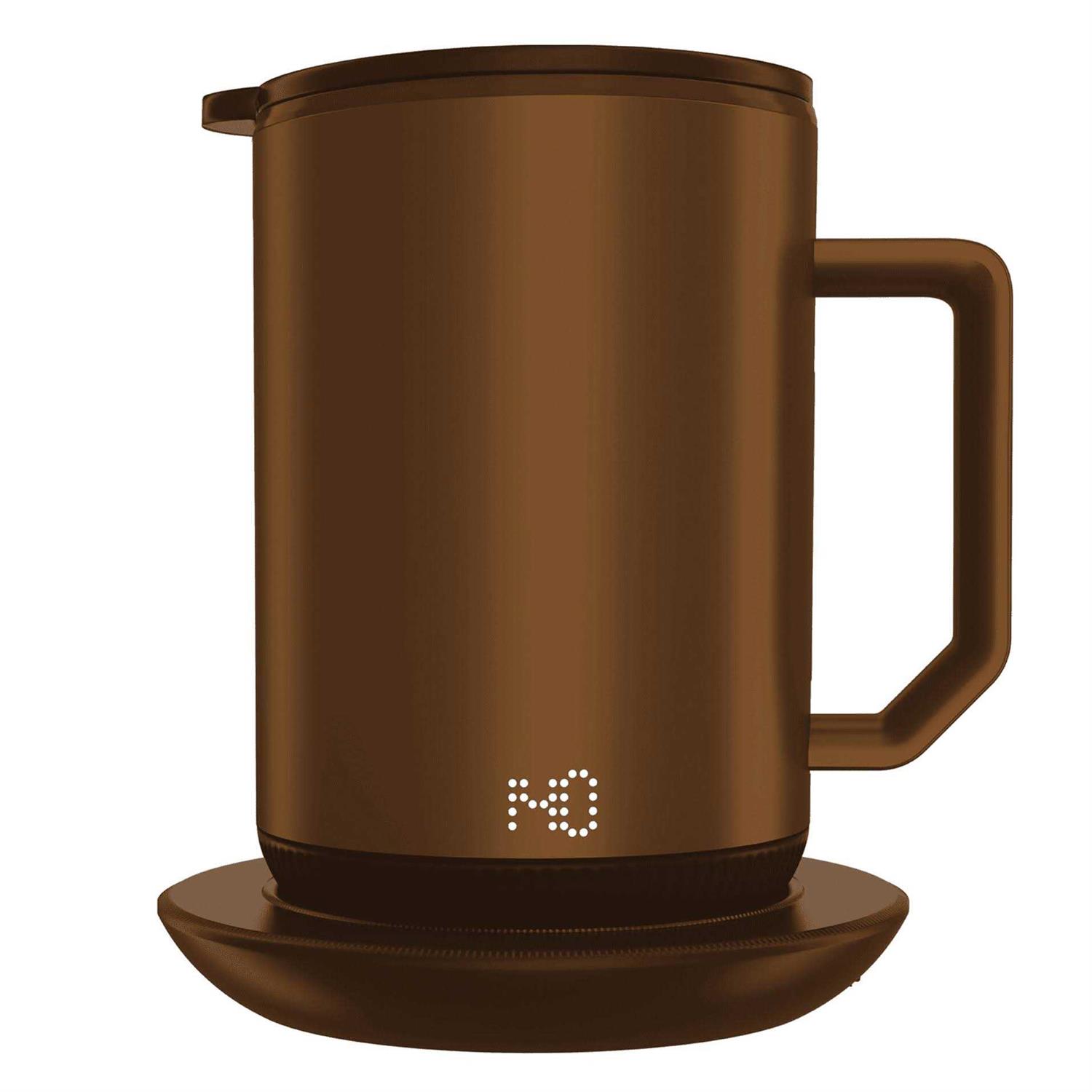 Ionmug Stainless Steel Self Heating Coffee Mug with Lid & Charging Coaster