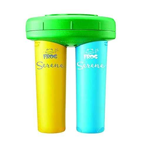 4 FROG Serene Bromine Replacement Cartridges for Hot Tubs for use only with FROG Serene In-Line and Floating Sanitizing Systems + FROG Test Strips