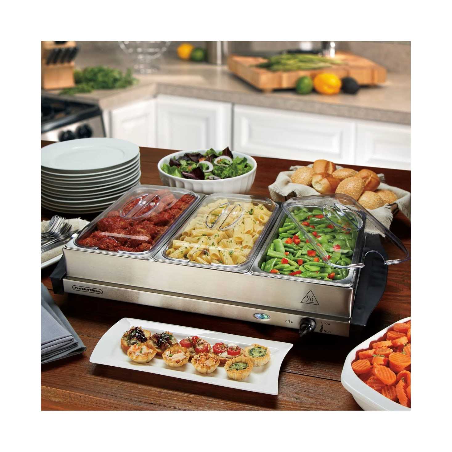 Proctor Silex Triple Buffet Server