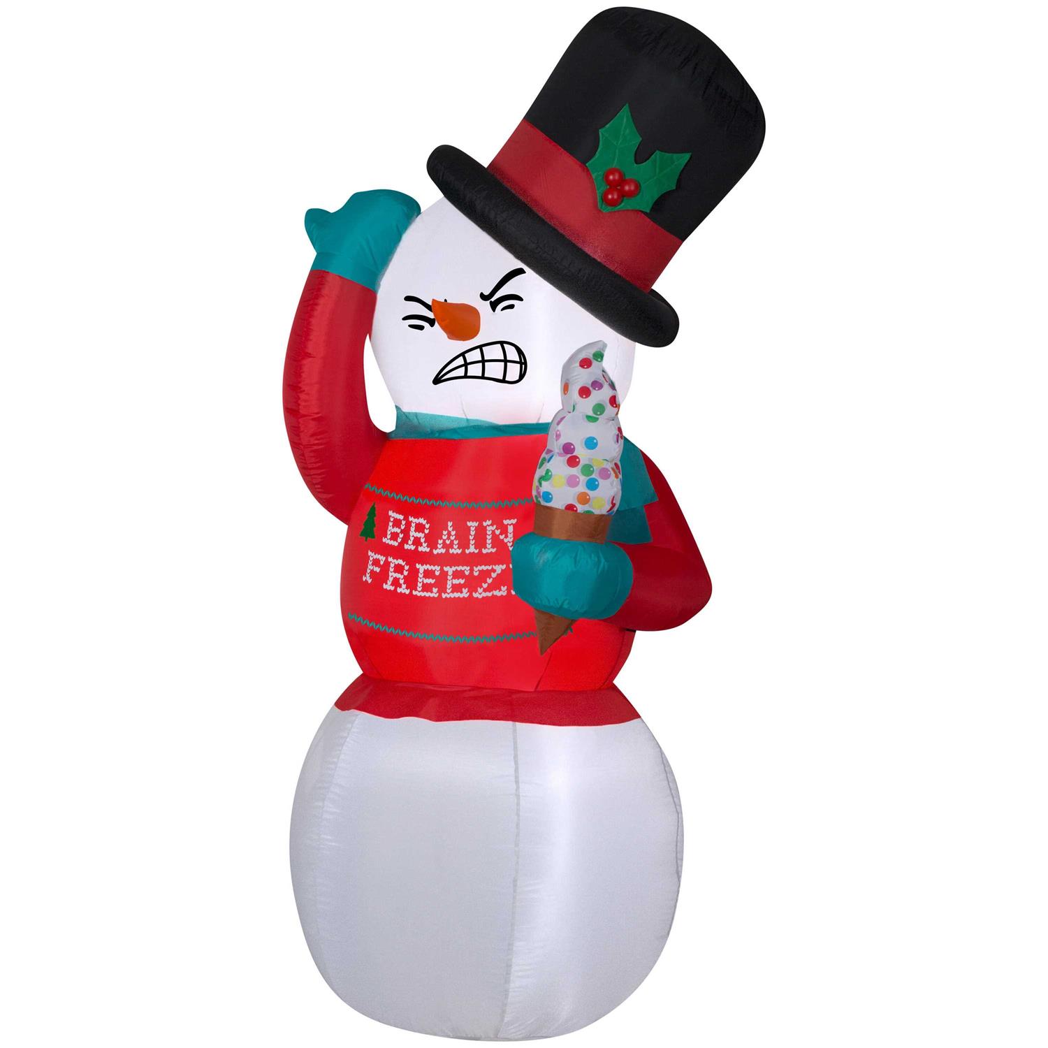 Gemmy Airblown Shivering Snowman Iatable