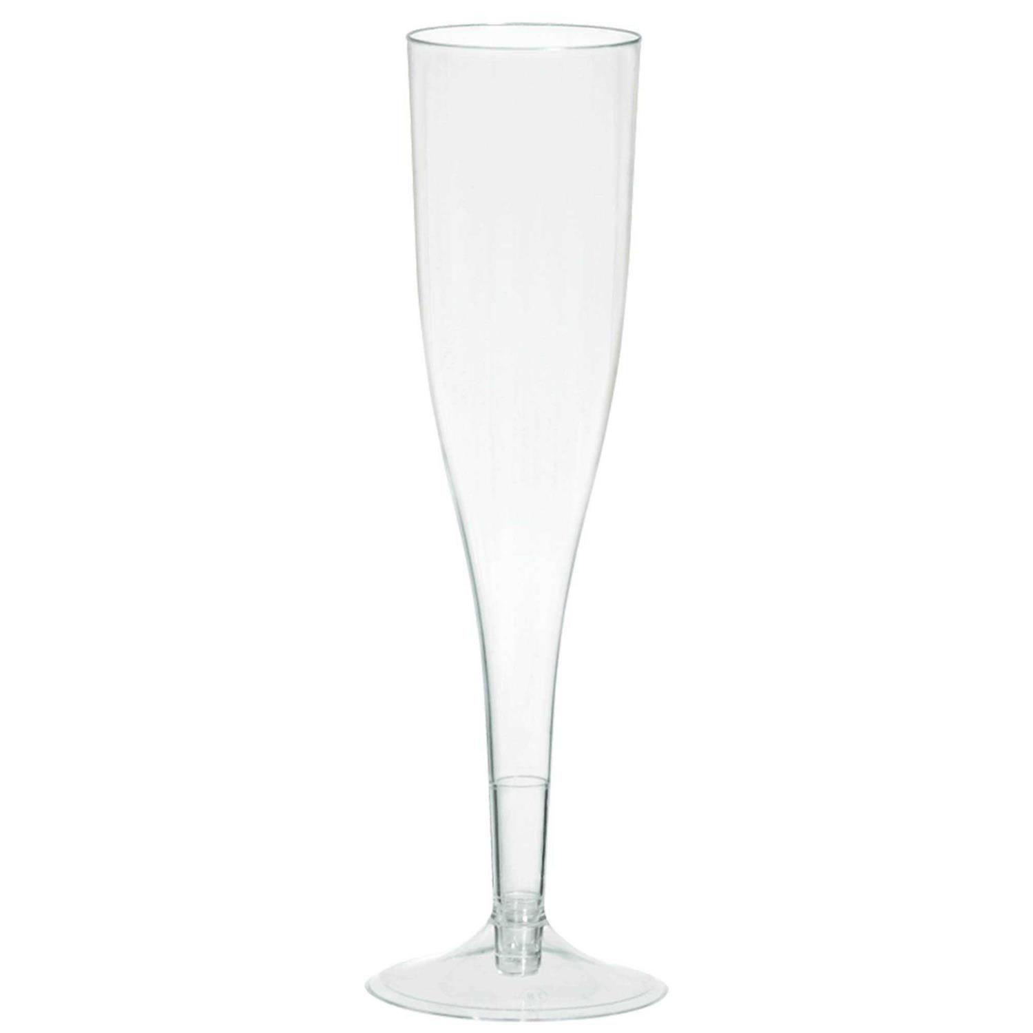 Amscan Clear Plastic Champagne Flutes