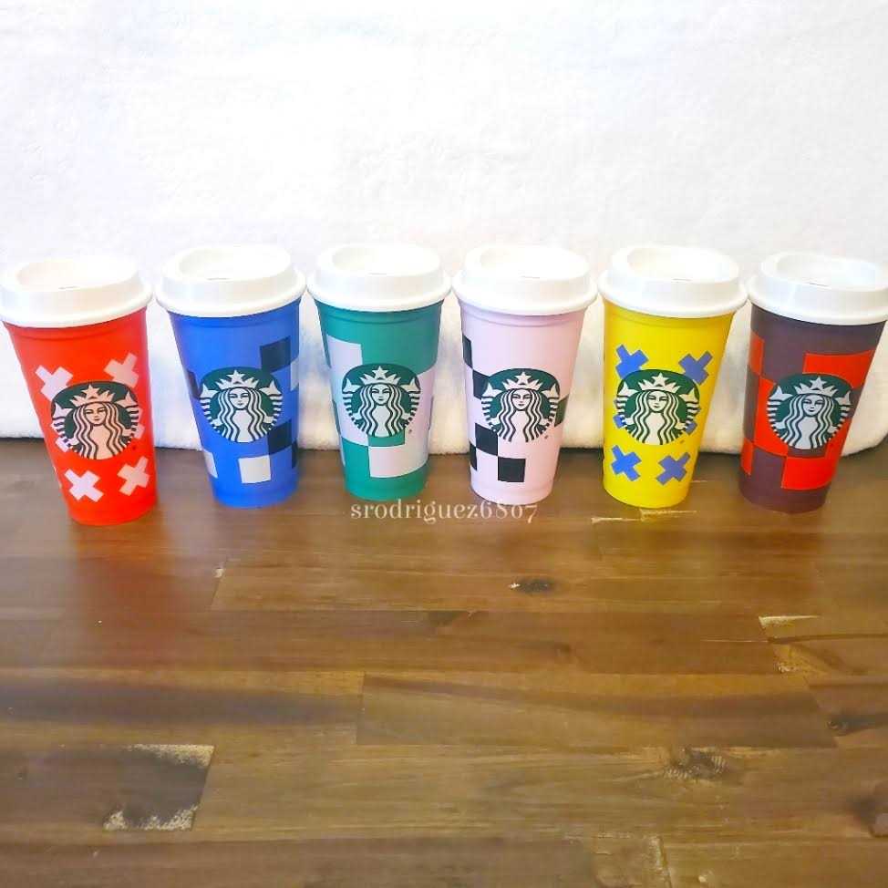 Starbucks Kitchen New Starbucks Abstract Design 6 Pack Hot Cups Reusable Tumbler