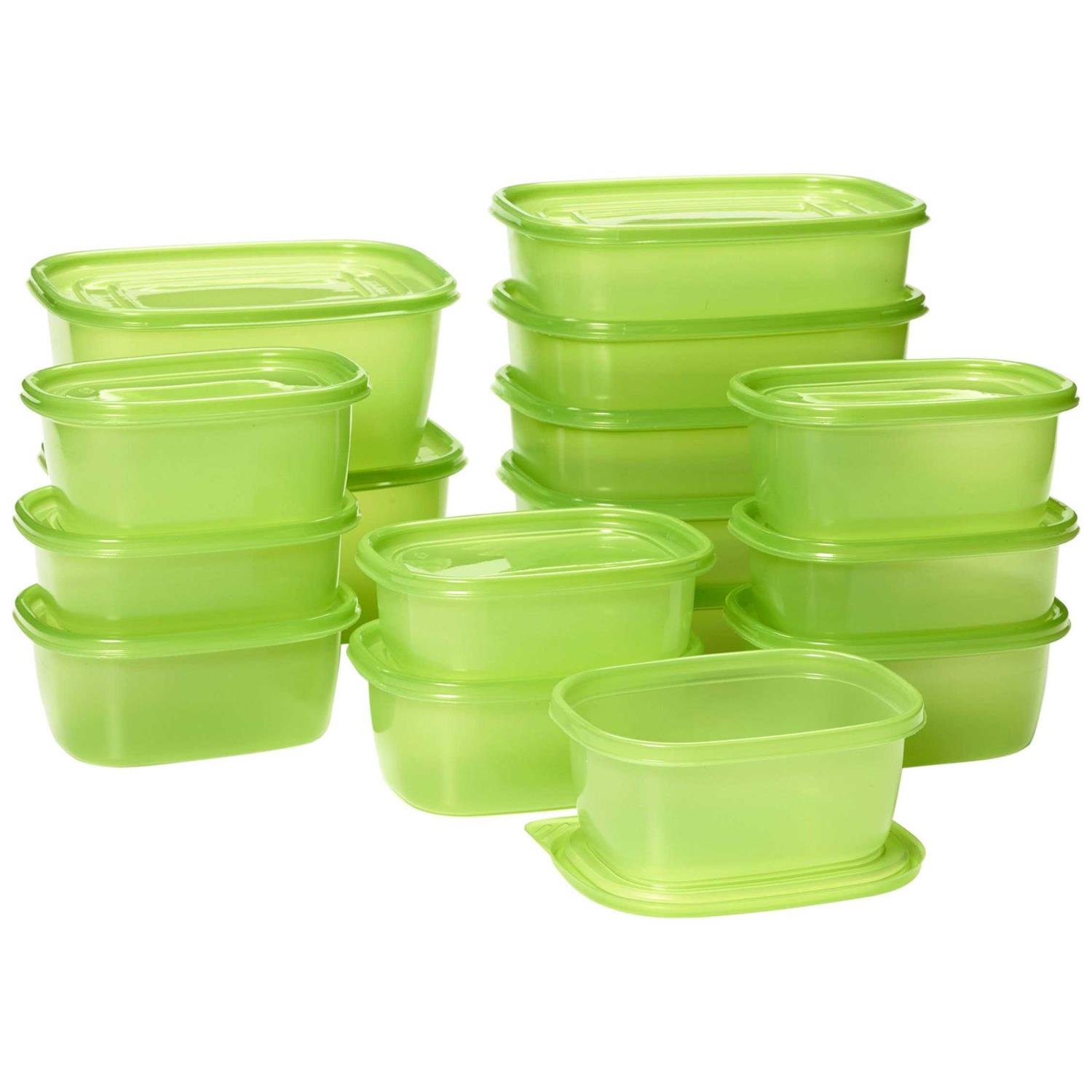 Debbie Meyer GreenBoxes 32 Piece Set – Keeps Fruits, Vegetables, Baked Goods and Snacks Fresh Longer, Reusable, Bpa Free, Microwave and Dishwasher