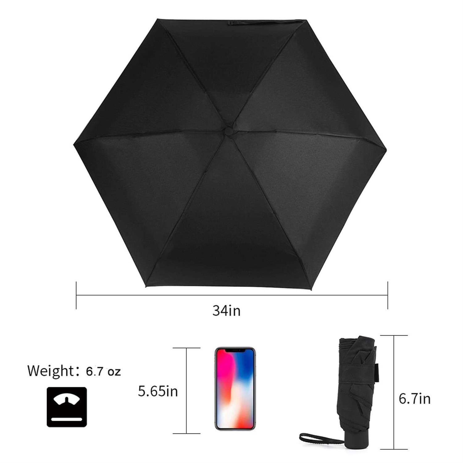 GAOYAING Upgraded Compact Travel Umbrella Sun&Rain Lightweight Small And Compact Suit for Pocket Purple