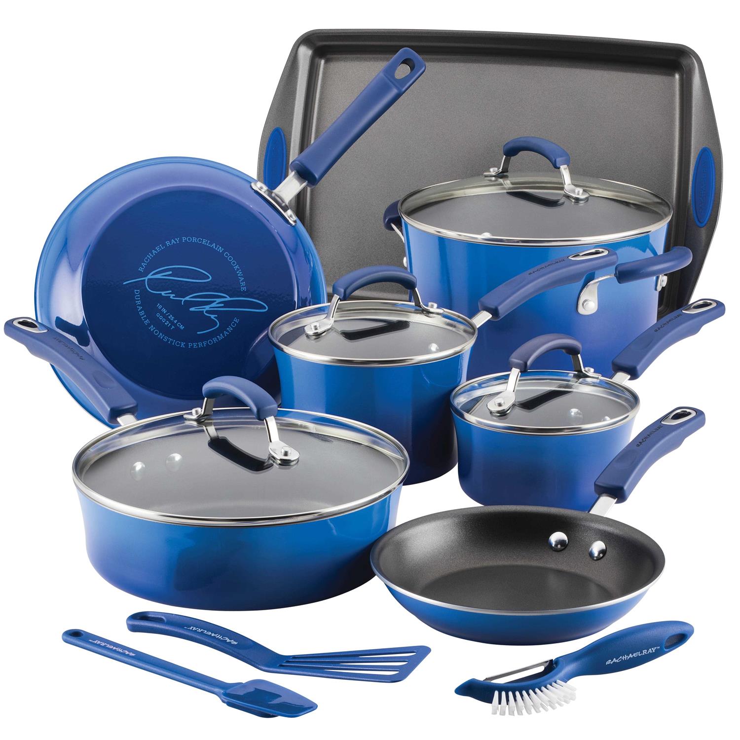 Rachael Ray Brights 14-Piece Cookware Set