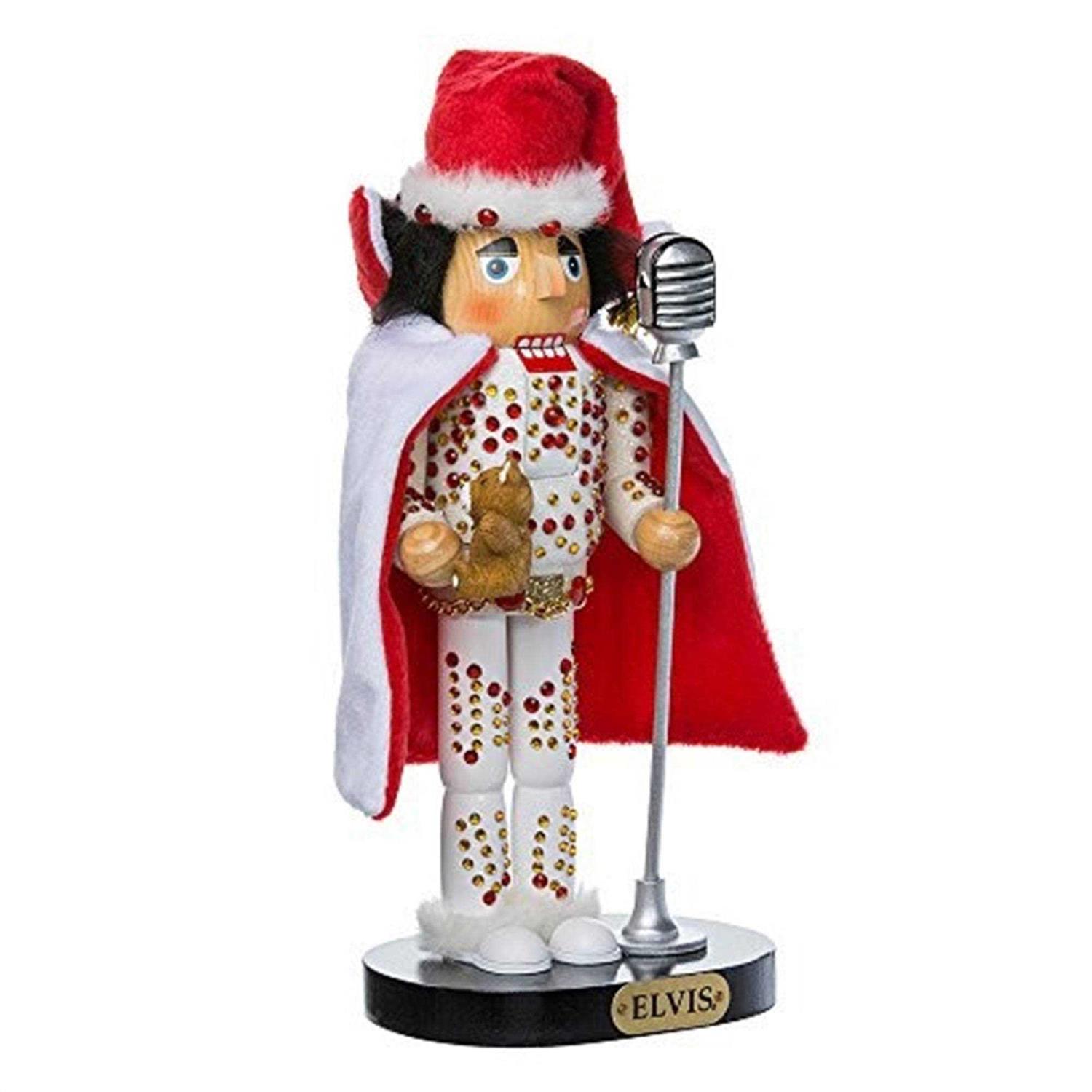 Kurt Adler Elvis in White Suit Nutcracker