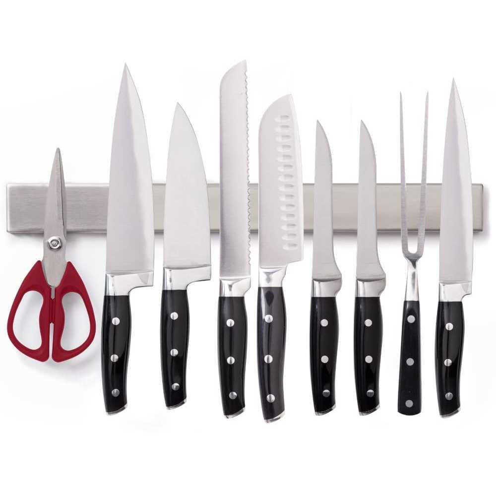 Gorilla Grip Stainless Steel Magnetic Knife Strip 16 Inch Holder Heavy Duty