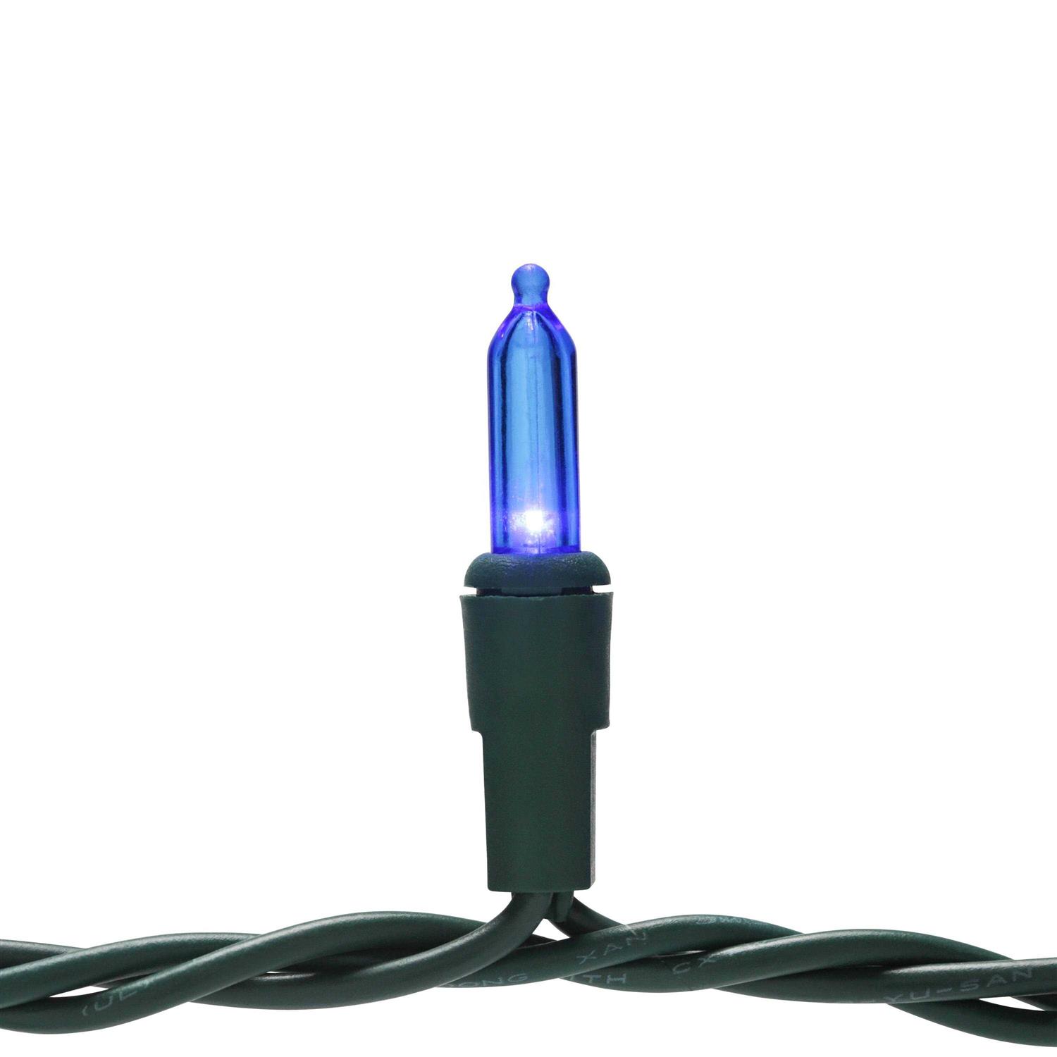 GE StayBright 100-Count 24.7-ft Blue LED Plug-In Christmas String Lights 90834LO