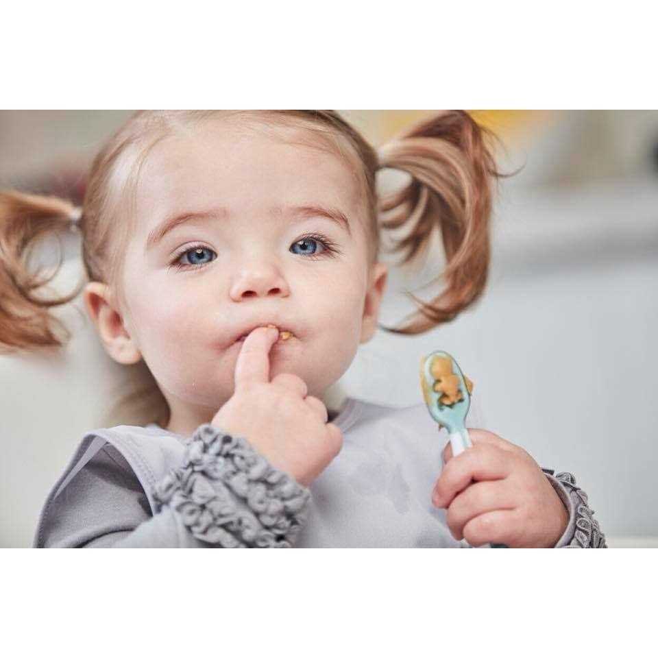 Numnum Pre-Spoon GOOtensils Baby Spoon Set BPA Free Silicone Self Feeding