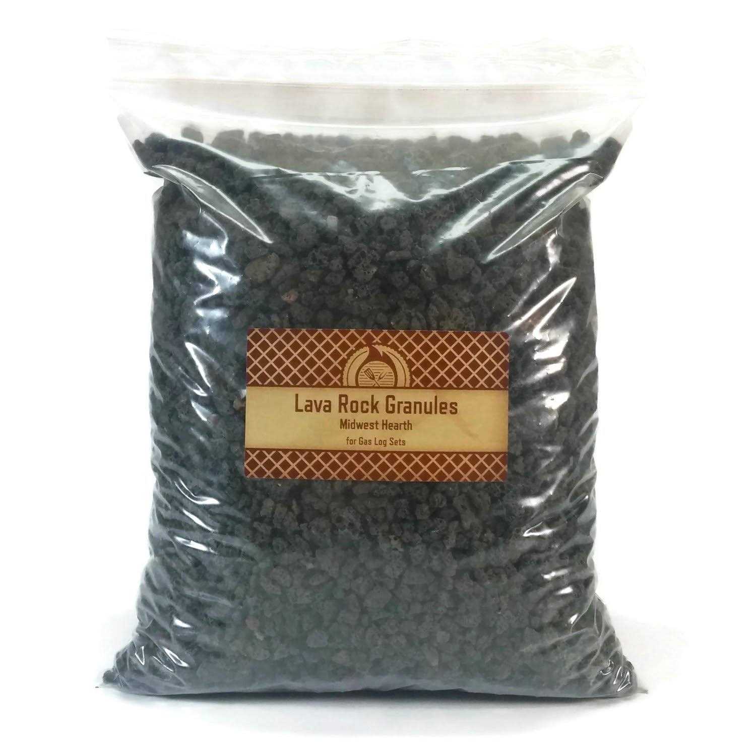 Midwest Hearth Natural Lava Rock Granules for Gas Log Sets and Fireplaces