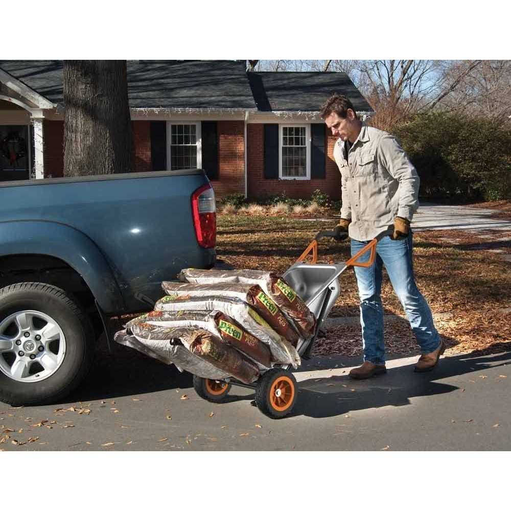 Worx WG050 Aerocart 8-in-1 Yard Cart Wheelbarrow Dolly