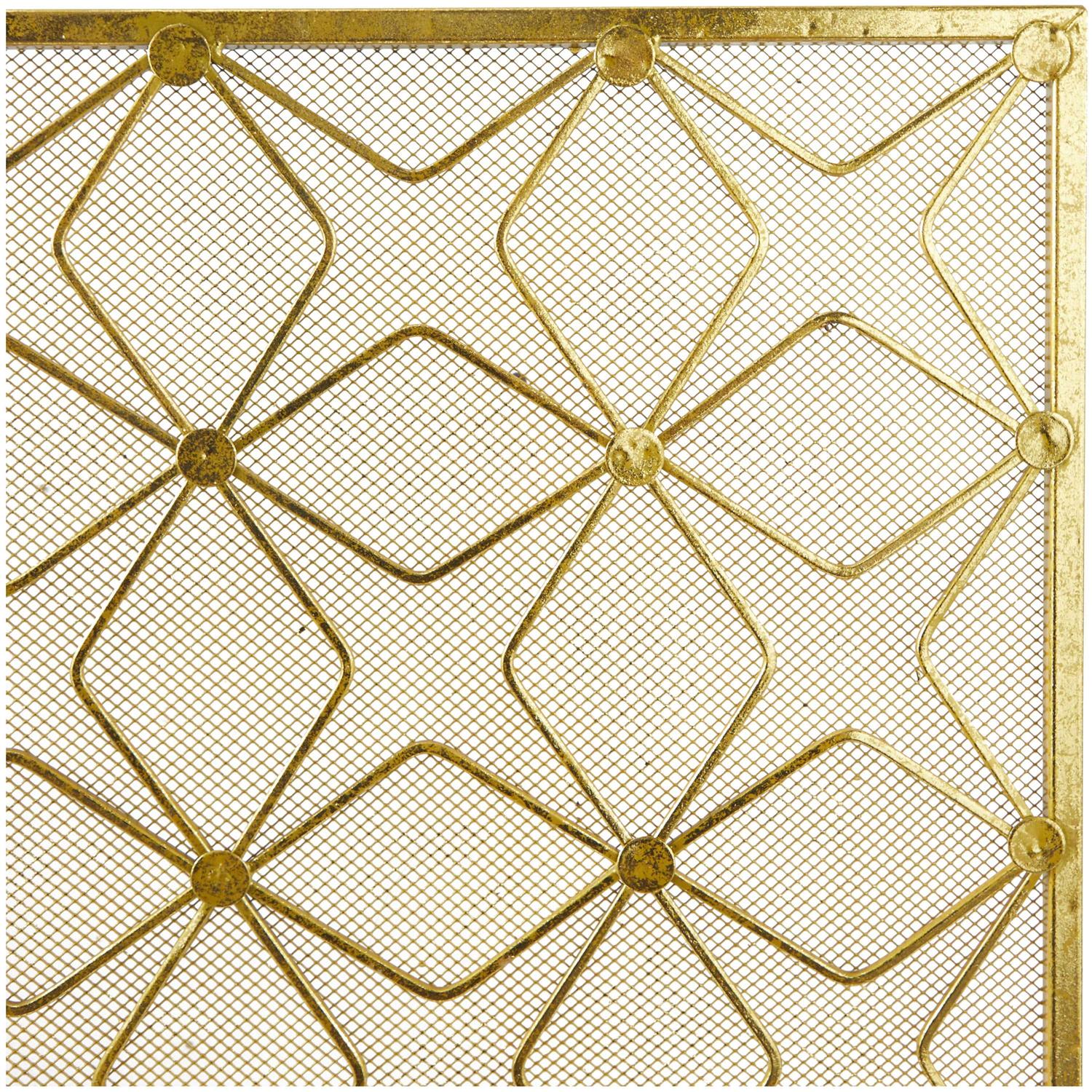 Deco 79 Modern Geometric Star Fireplace Screen
