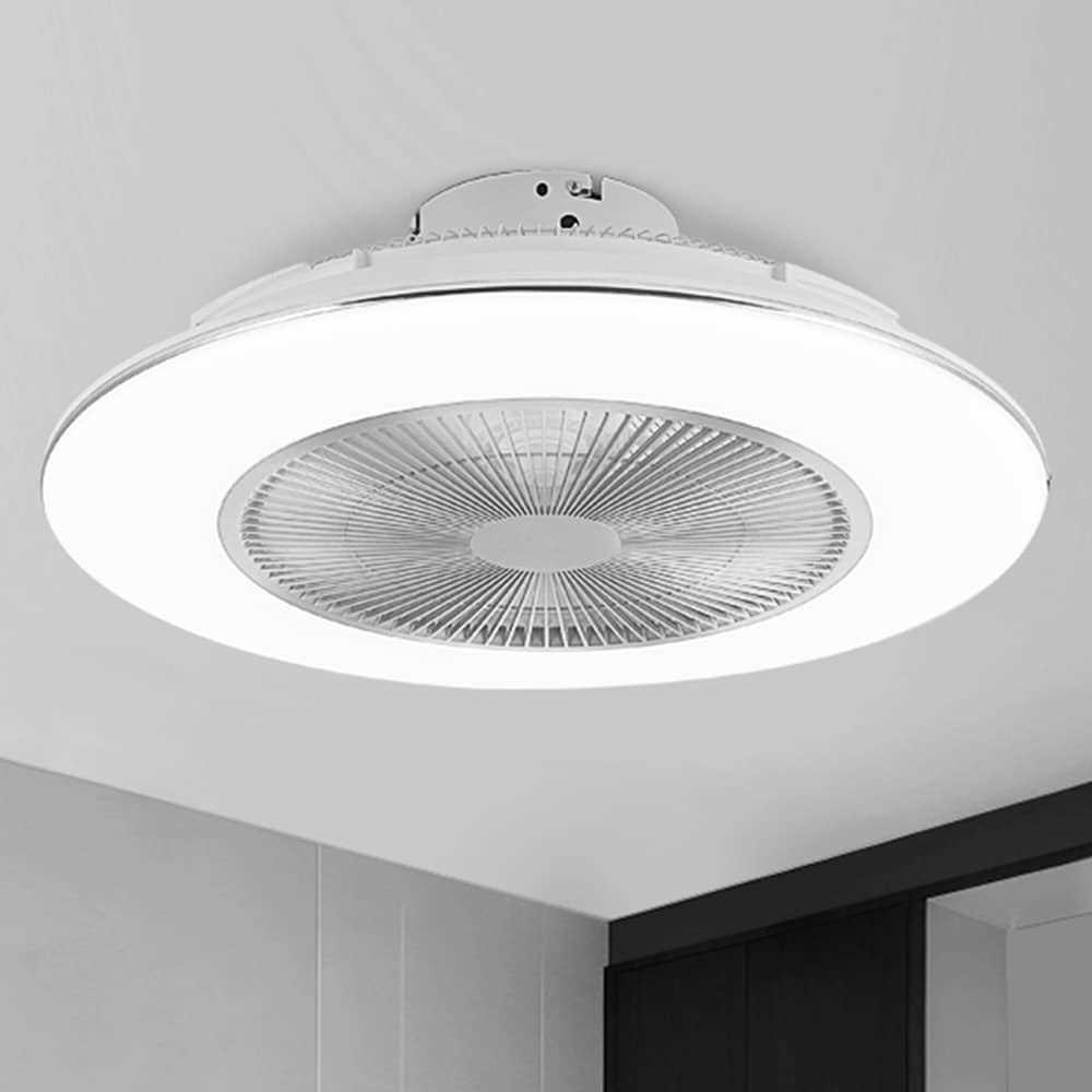 22 7-Blade Low Profile Enclosed Caged LED Ceiling Fan with Remote