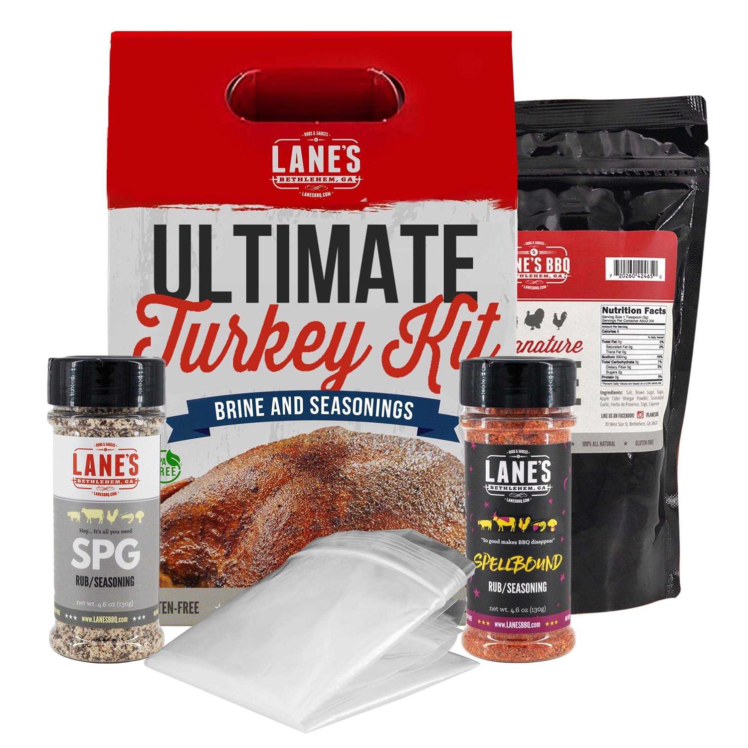 Lane’s Ultimate Turkey Brine Kit with Brine Bag Included