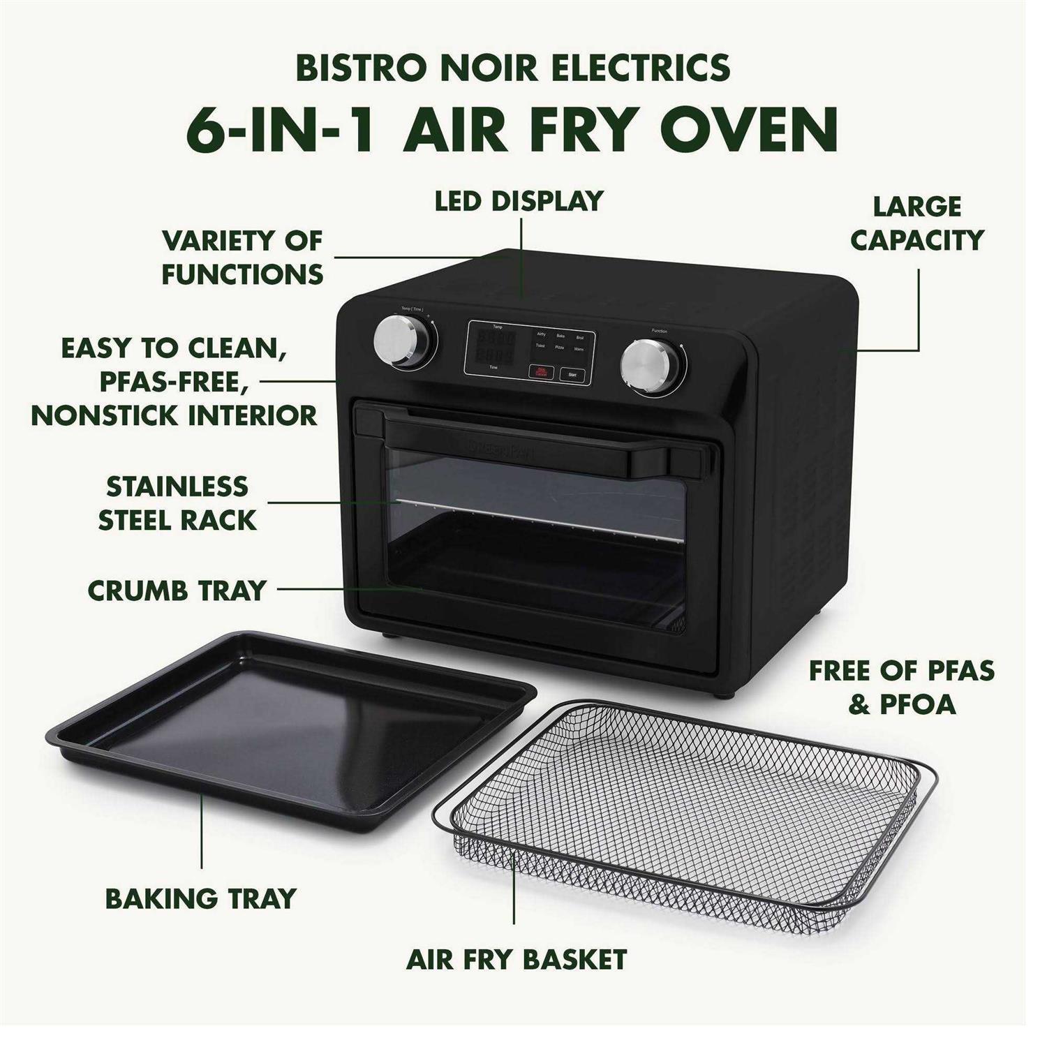 GreenPan PFAS-Free Nonstick 6-in-1 Air Fryer Toaster Oven