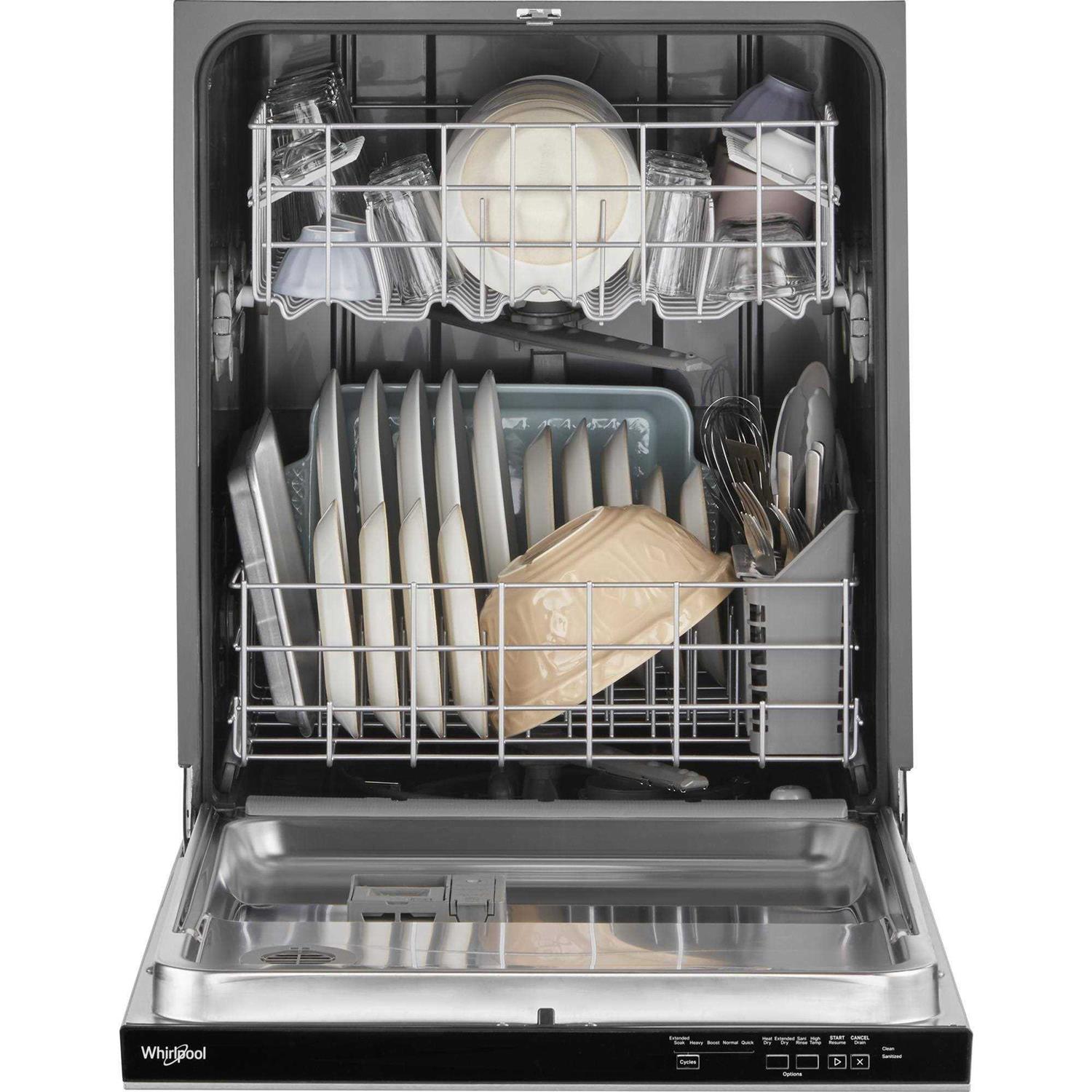 Whirlpool Quiet Dishwasher with Boost Cycle and Pocket Handle