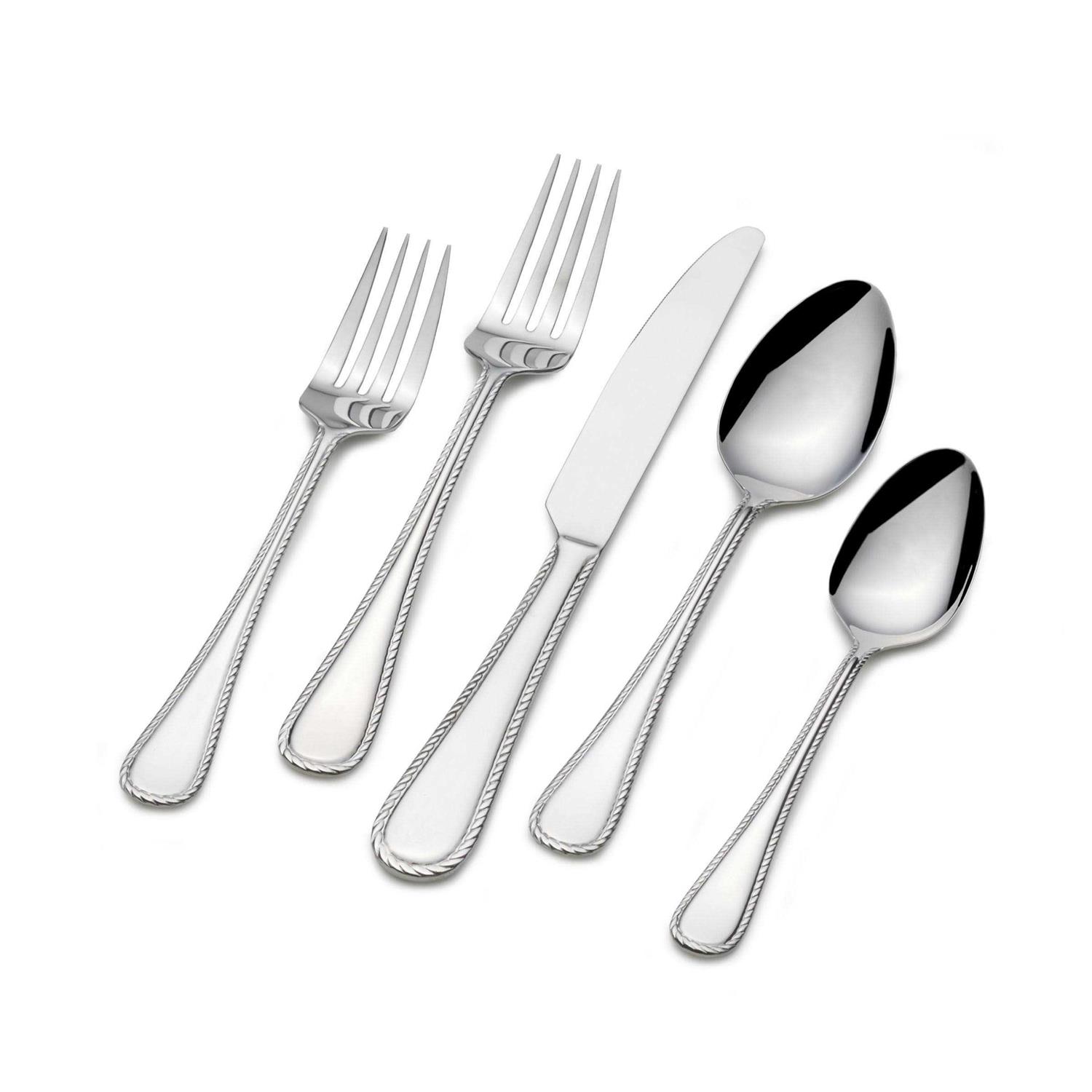 International Silver Adventure 51 Piece Stainless Steel Flatware Set
