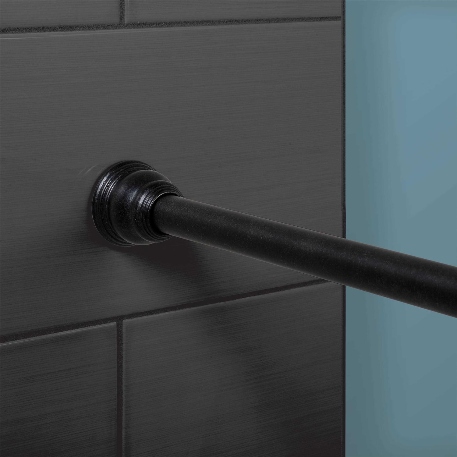 Zenna Home Ultimate Rustproof Stainless Steel Dual-Mount Shower Curtain Rod