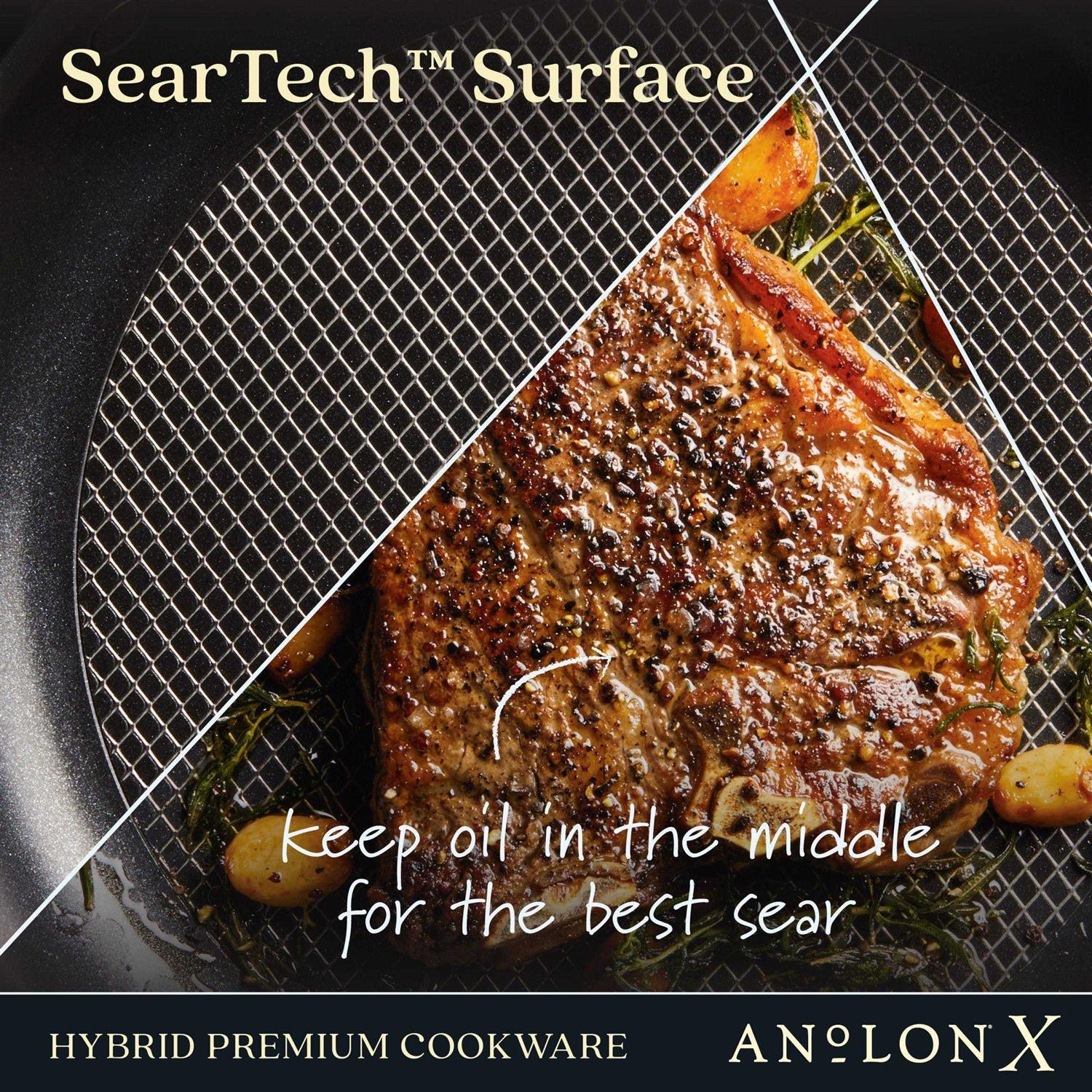 Anolon X Hybrid Nonstick Frying Pan with Helper Handle