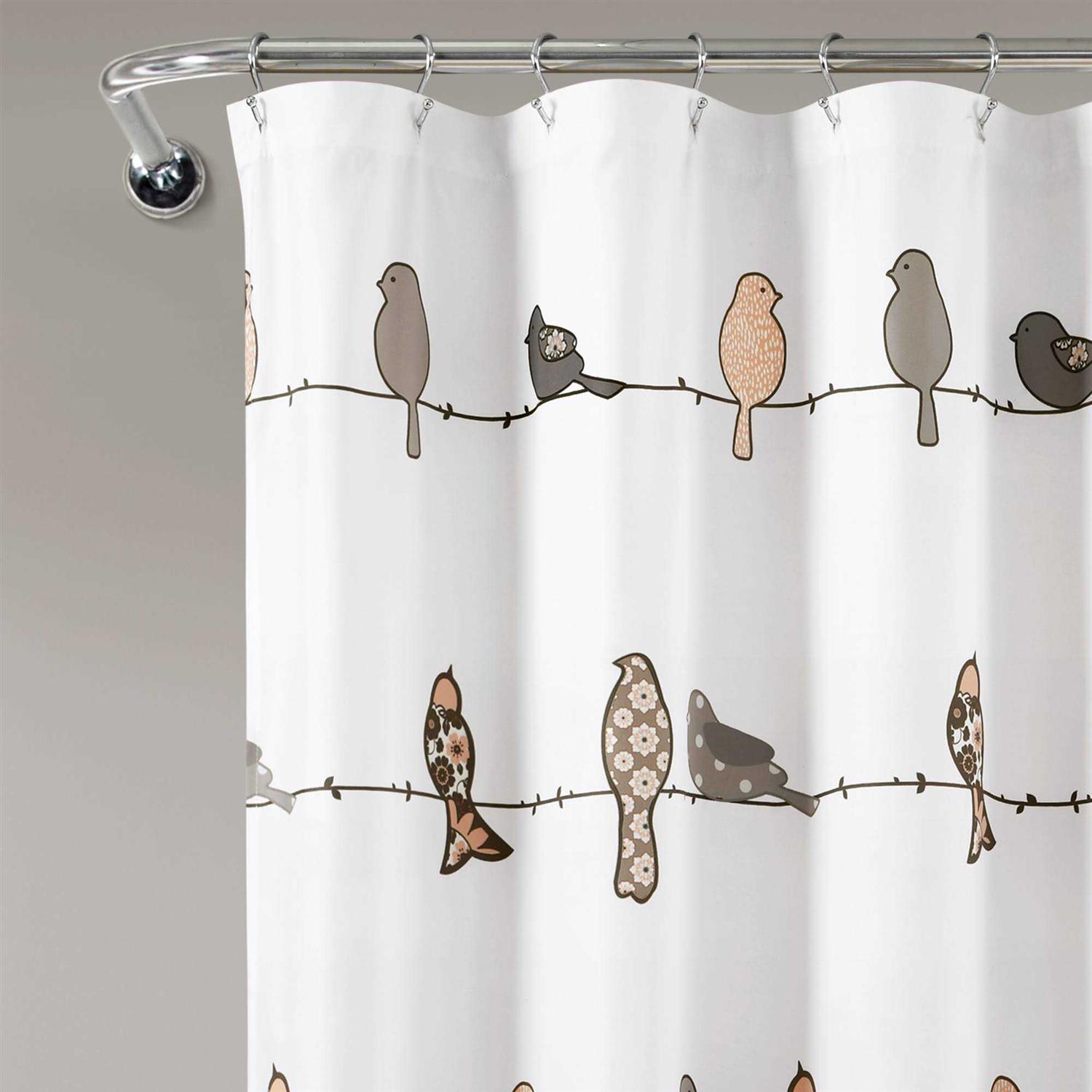 Lush Decor Rowley Birds Shower Curtain