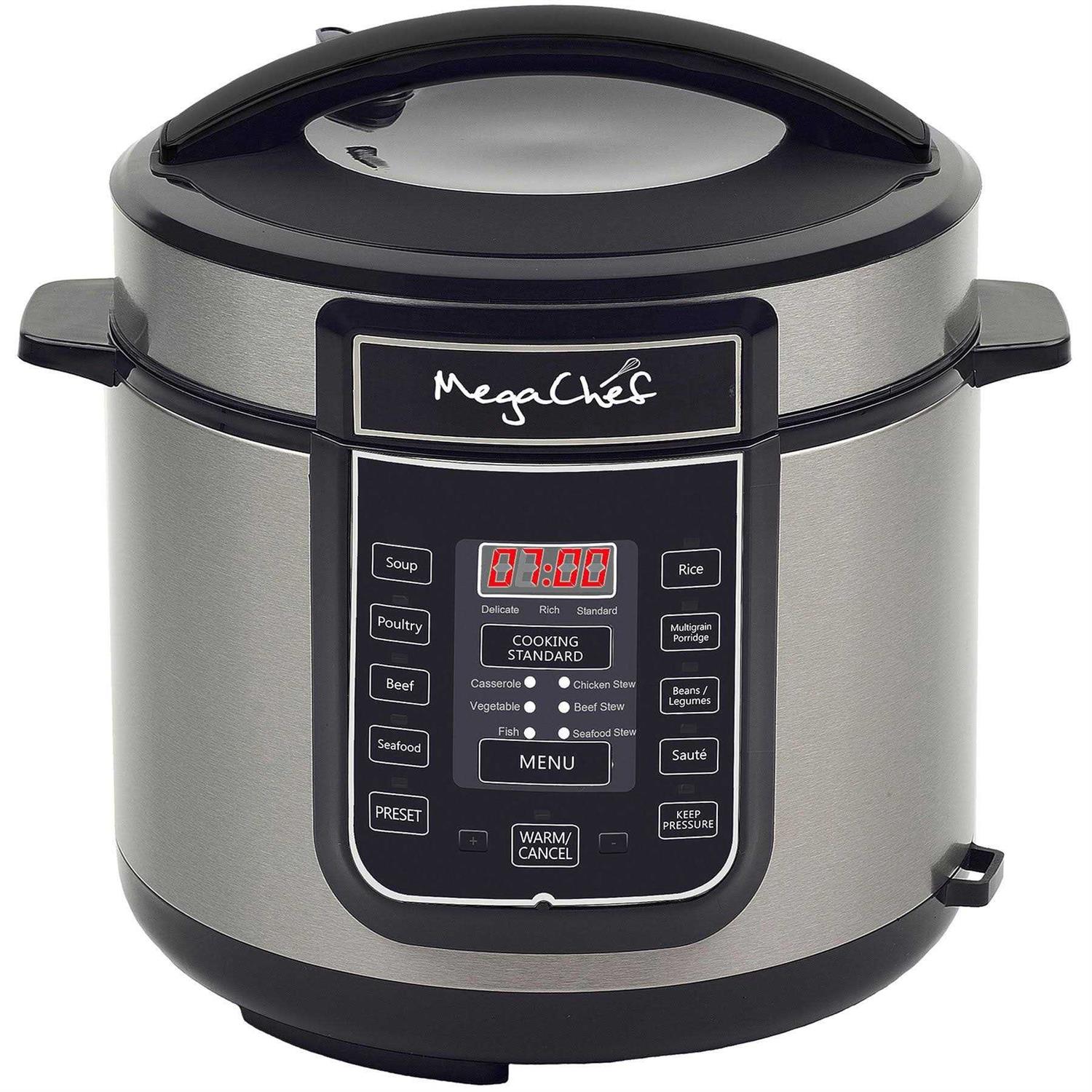 Megachef 6 Quart Digital Pressure Cooker with 14 Pre-set