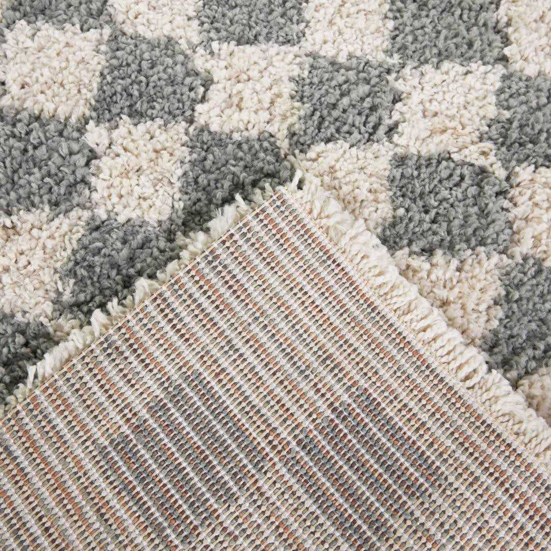 Walker Checkered Cream Shag Area Rug AllModern Rug