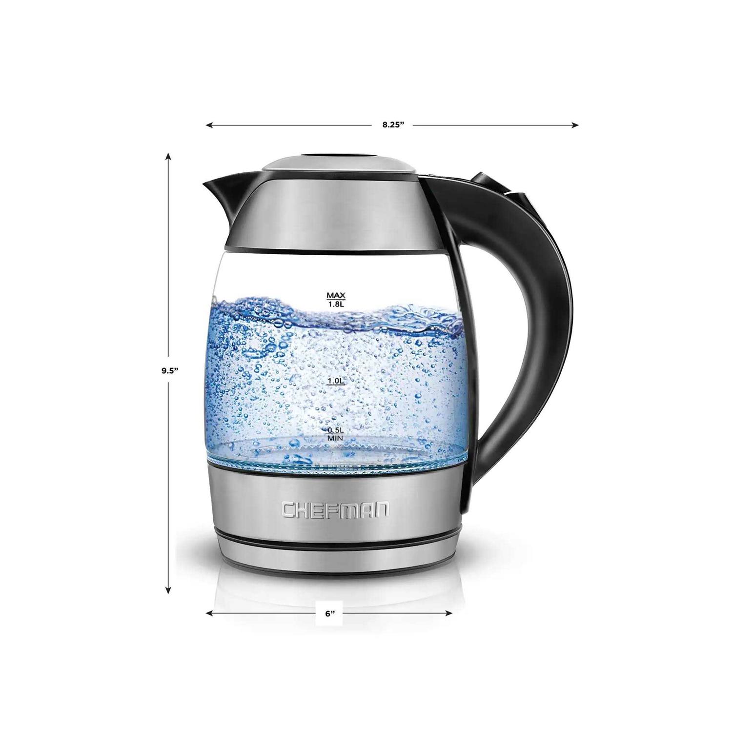 Chefman Electric Tea Infuser Glass Kettle