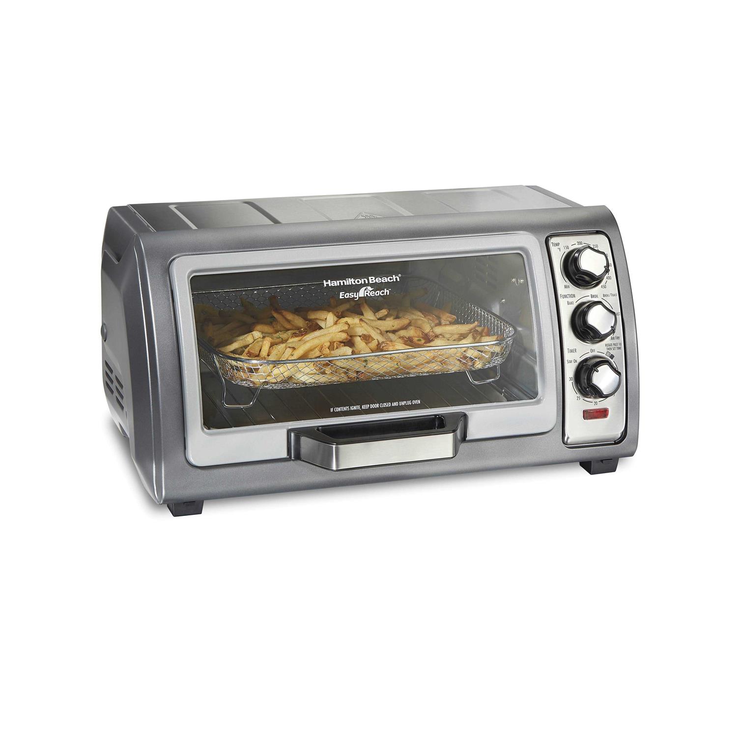 Hamilton Beach Sure-Crisp Air Fryer Toaster Oven with Easy Reach Door 6 Slice Capacity