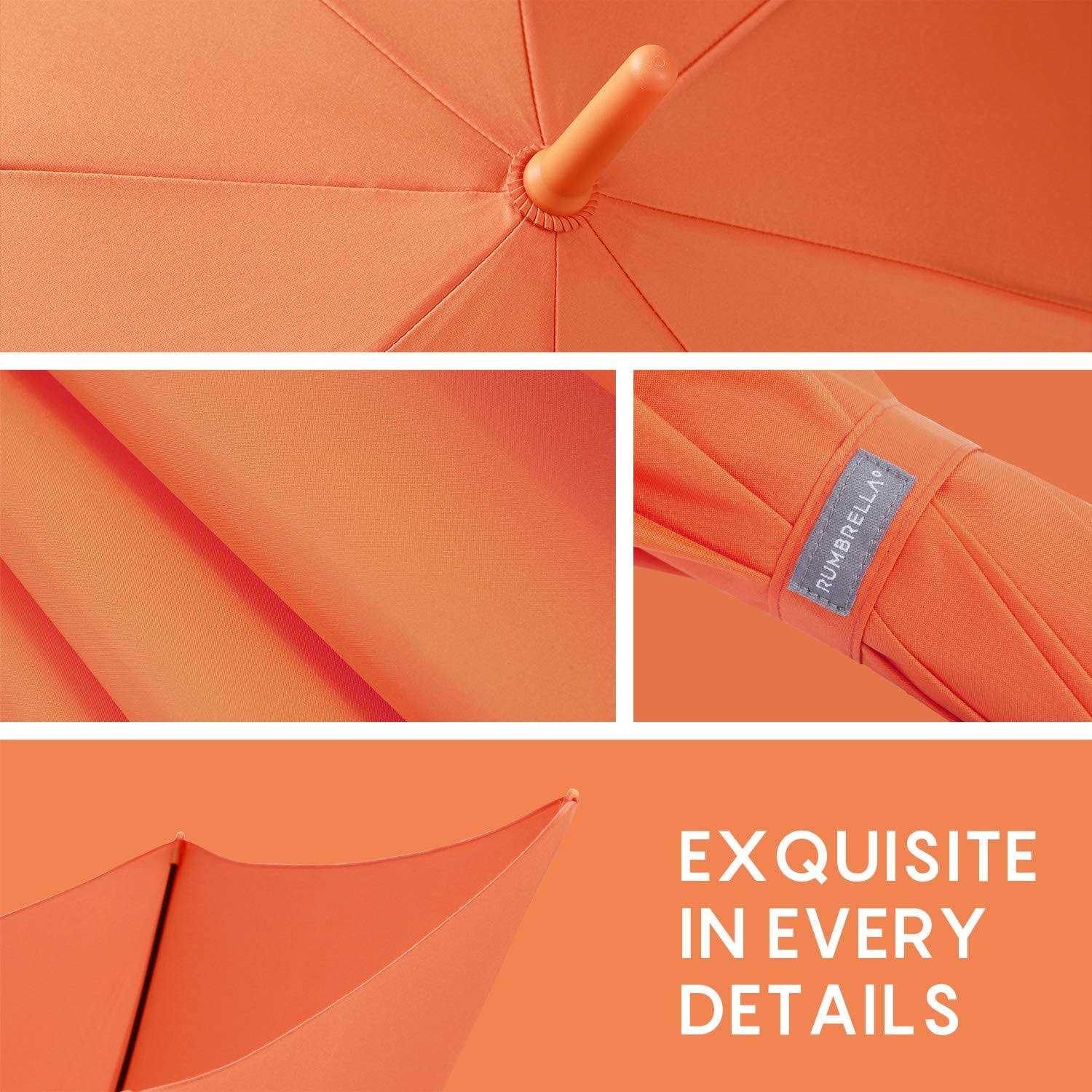 RUMBRELLA UV Stick Umbrella Auto Open UPF 50+ with J Hook Handle 51IN