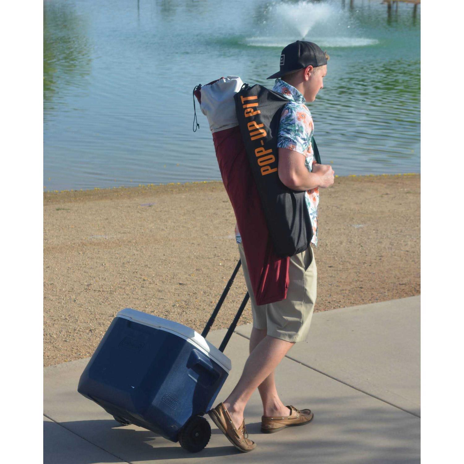 Fireside Outdoor Pop Up Fire Pit & Heat Shield