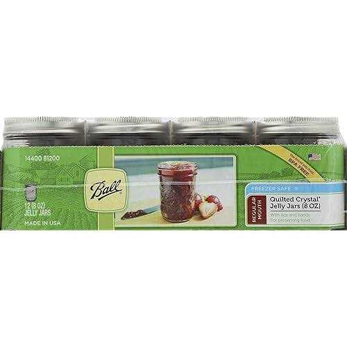 Ball Quilted Crystal Jelly Jars