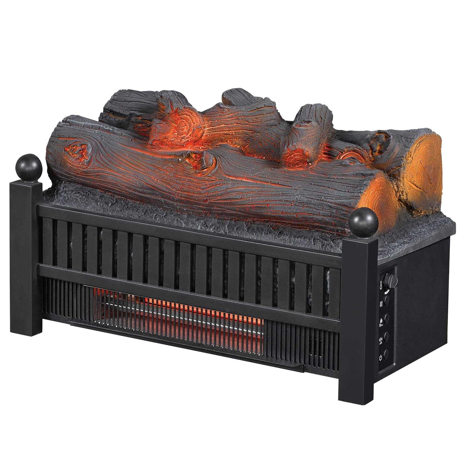 Duraflame Infrared Quartz Electric Juniper Log Set Heater with Crackling Sound