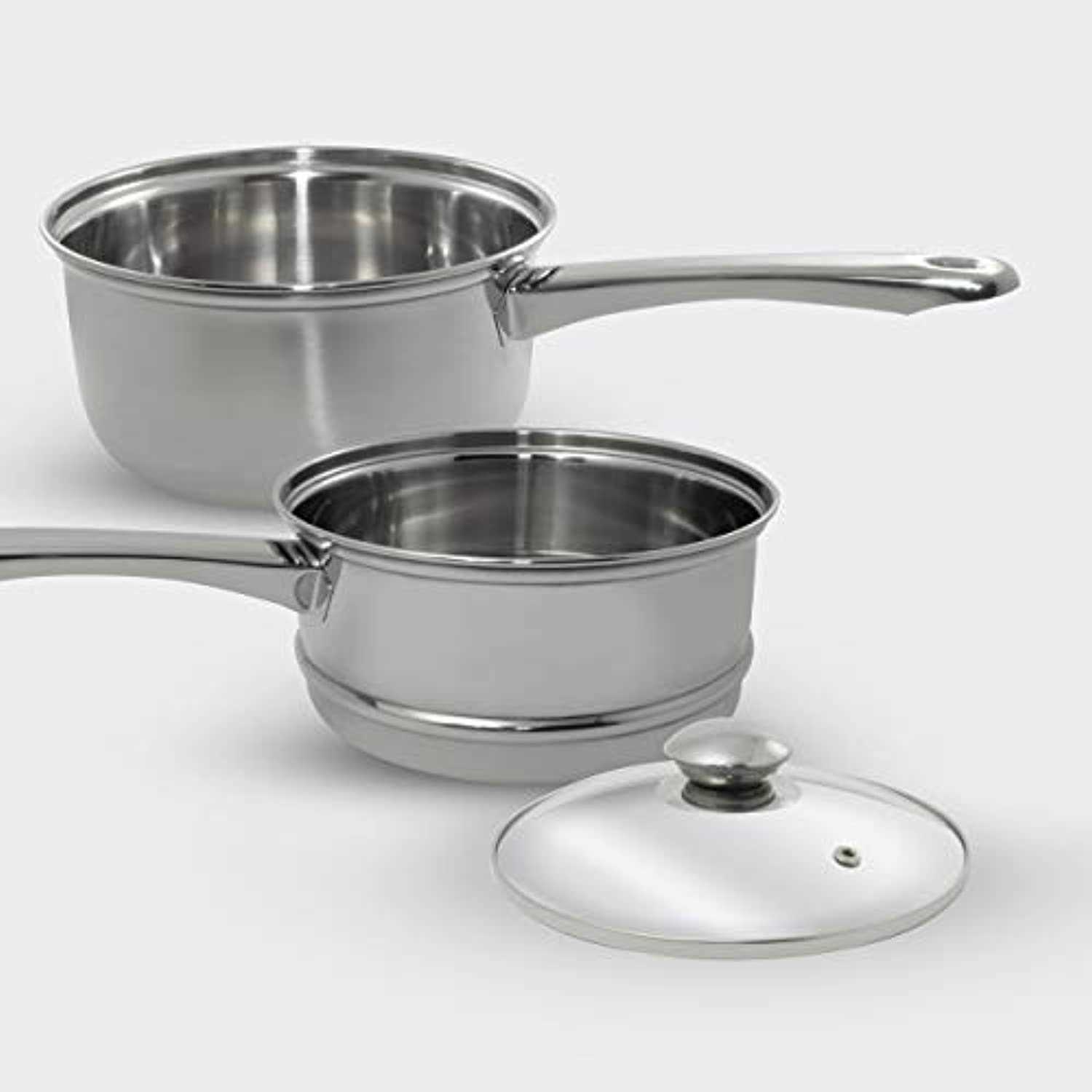 Cook Pro 3-Piece 2.5 Qt Stainless Steel Double Boiler with Lid 579