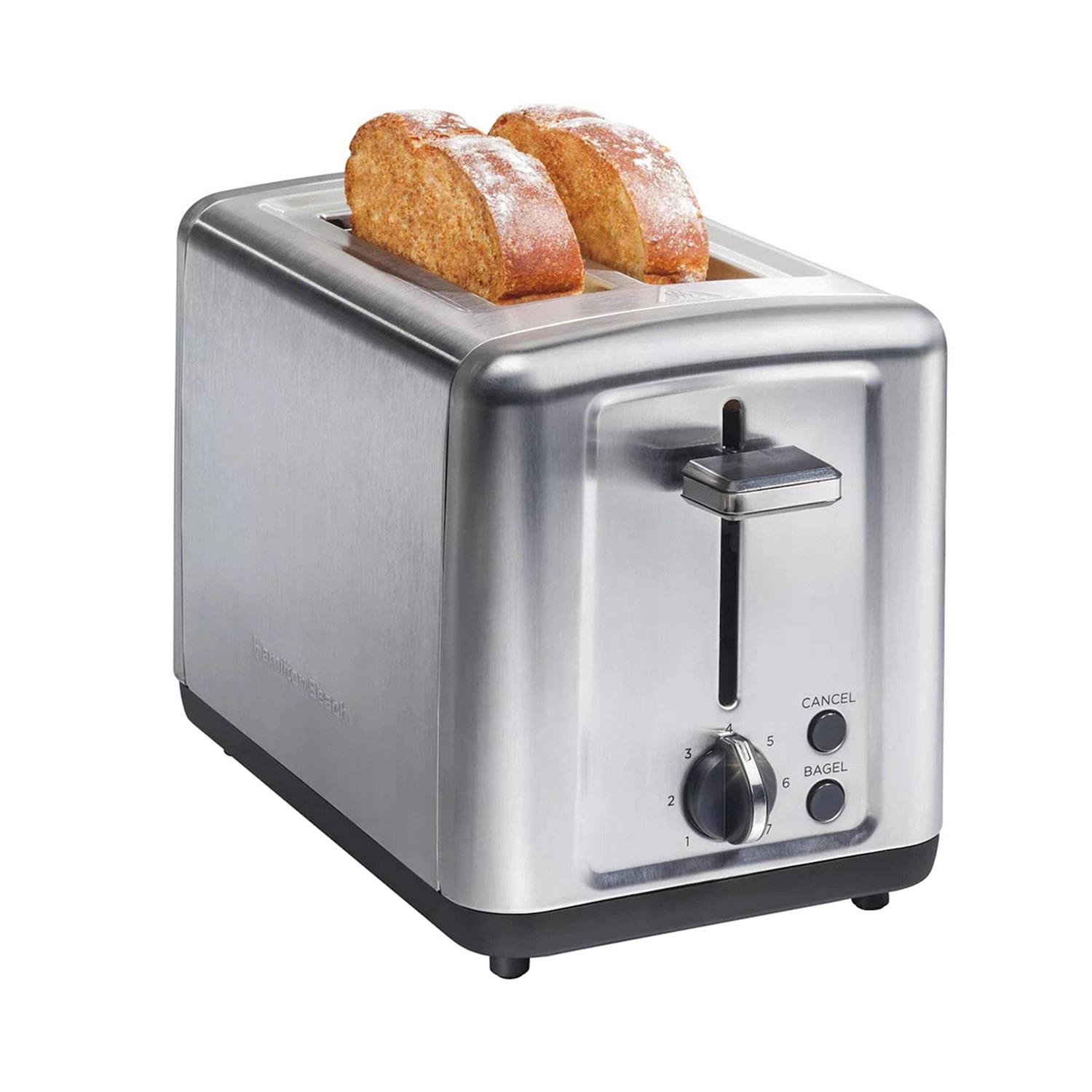 2 Slice Brushed Stainless Steel Toaster Hamilton Beach