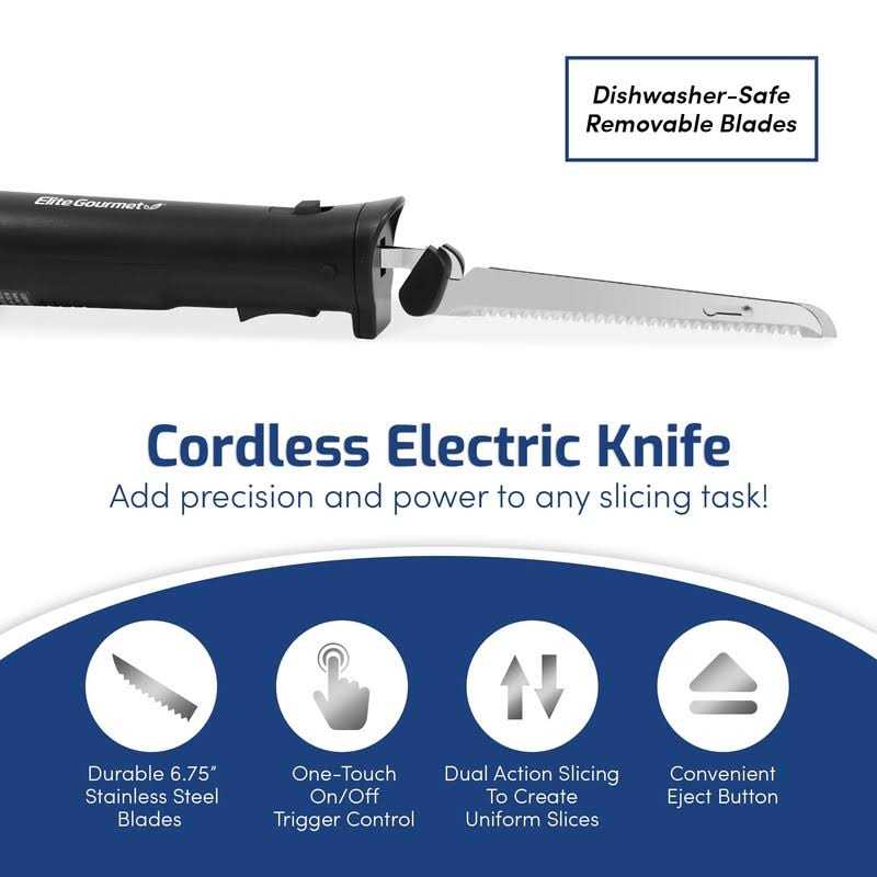 Elite Gourmet Cordless Electric Knife