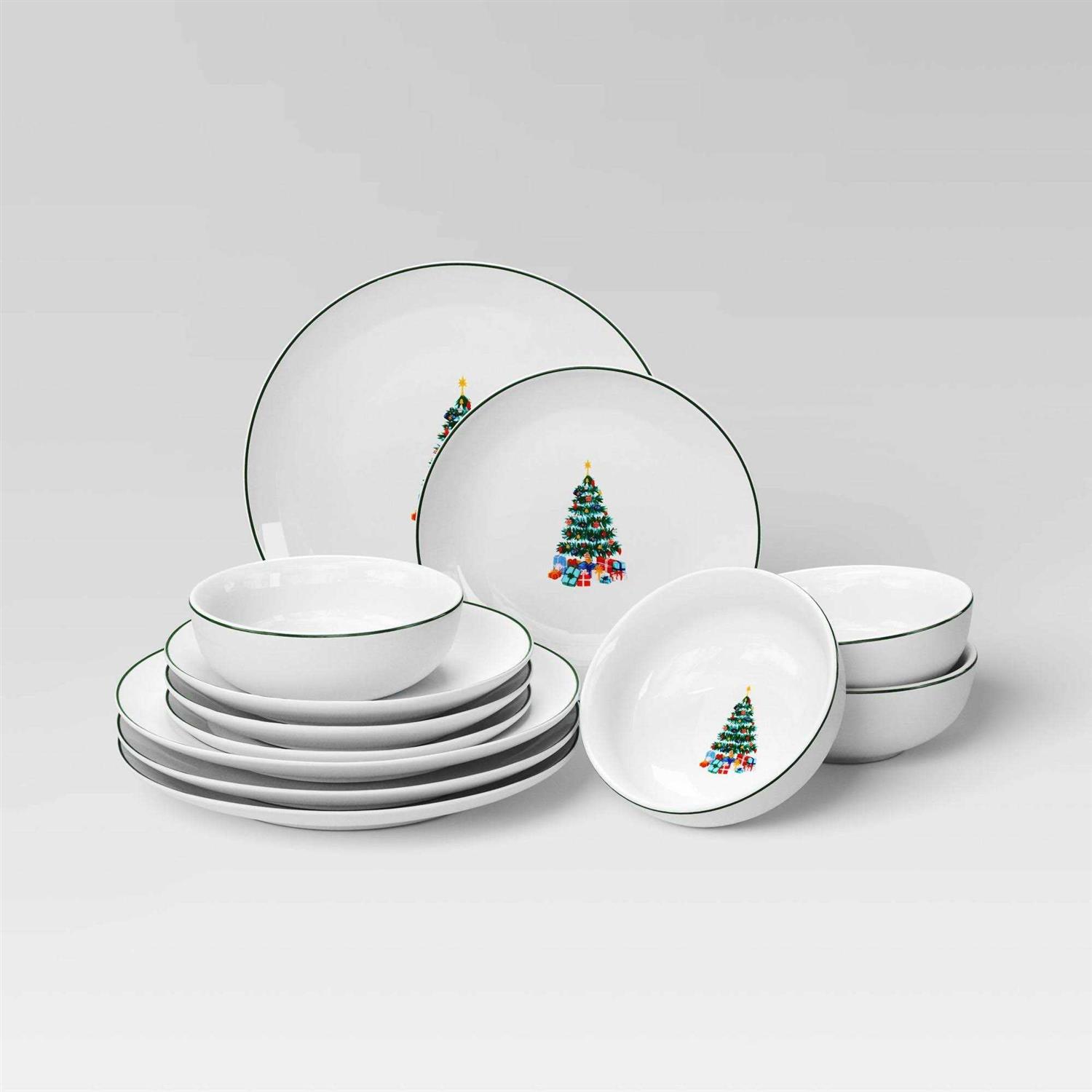 Threshold 12pc Christmas Dinnerware Set